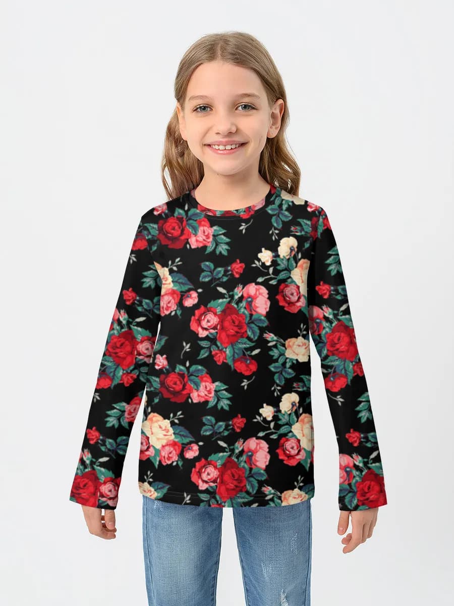 Children's cotton long sleeve shirt