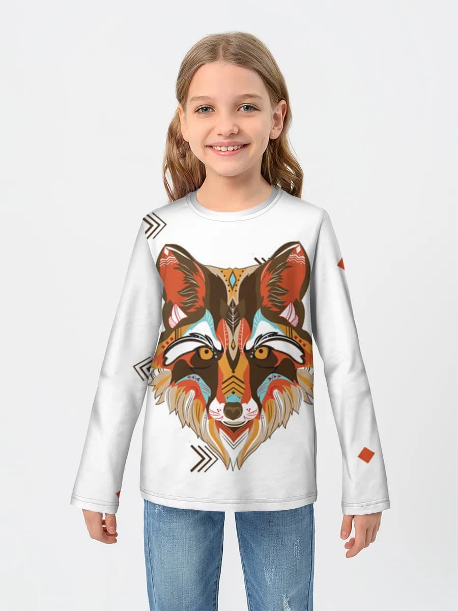 Children's cotton long sleeve shirt