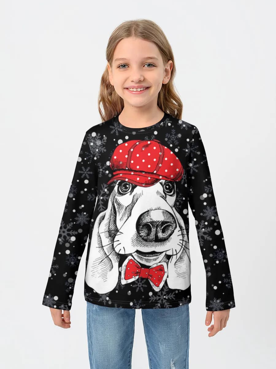 Children's cotton long sleeve shirt
