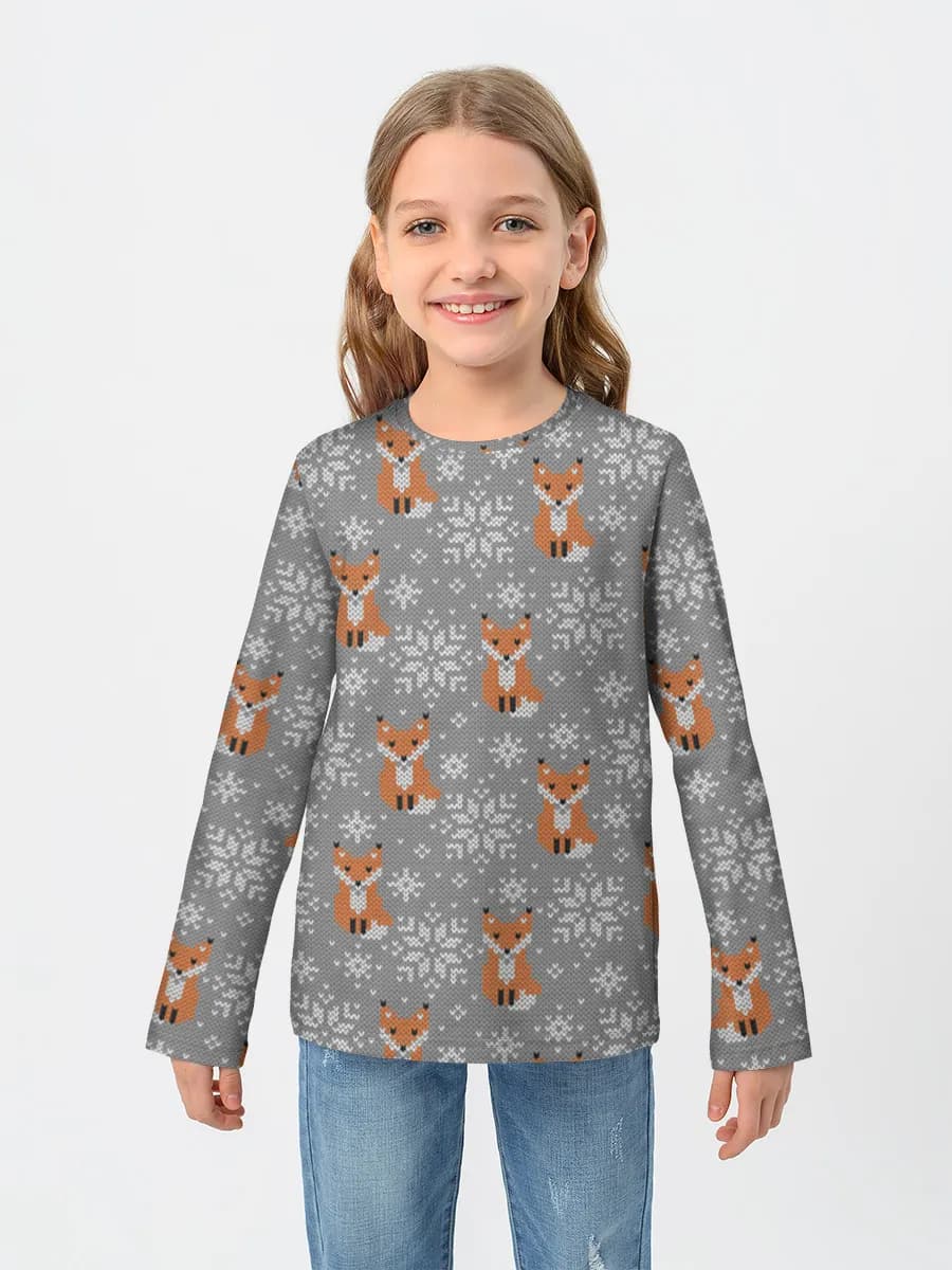 Children's cotton long sleeve shirt