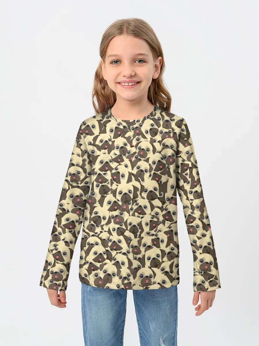 Children's cotton long sleeve shirt