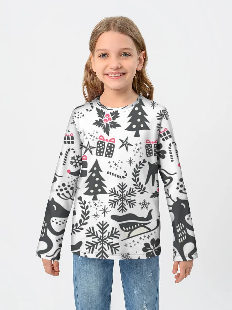 Children's cotton long sleeve shirt