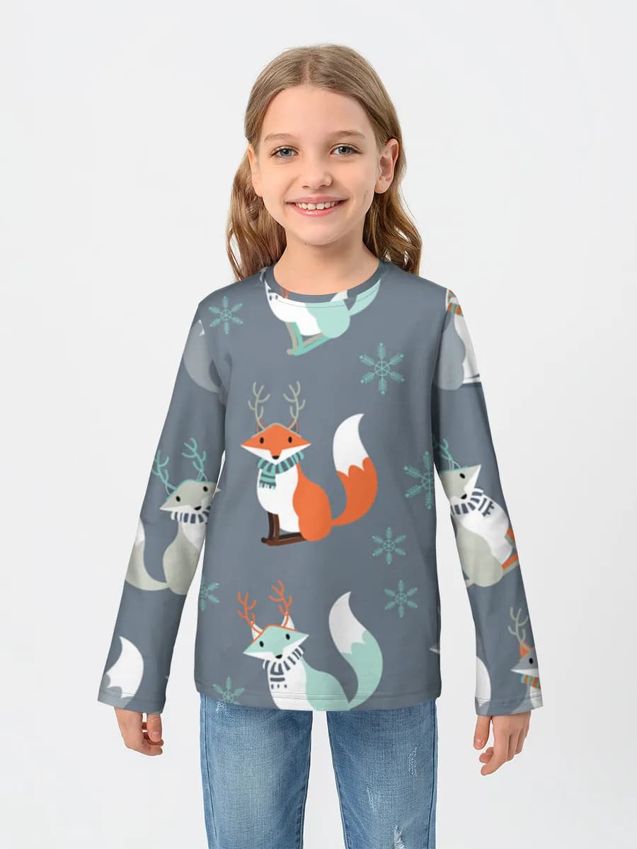Children's cotton long sleeve shirt