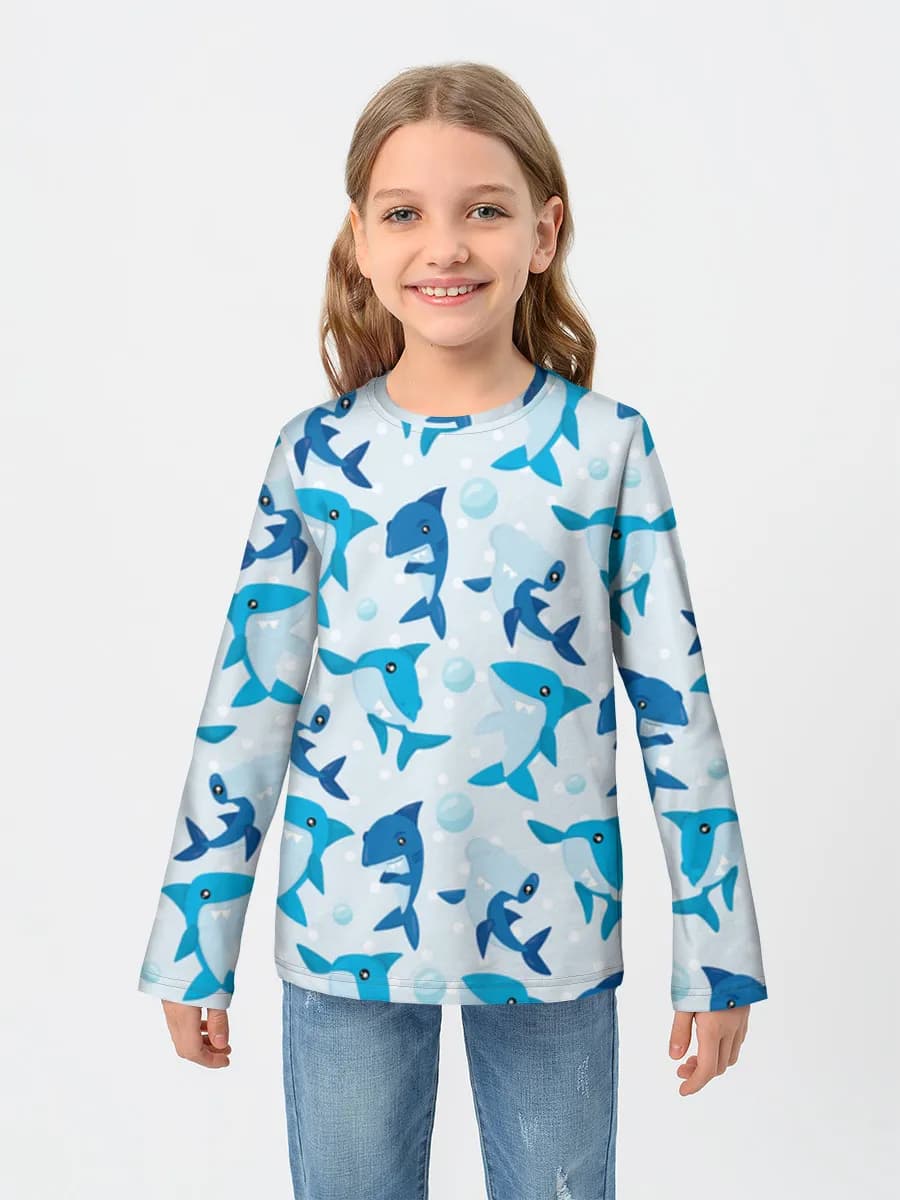 Children's cotton long sleeve shirt
