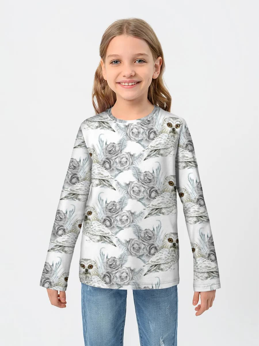 Children's cotton long sleeve shirt