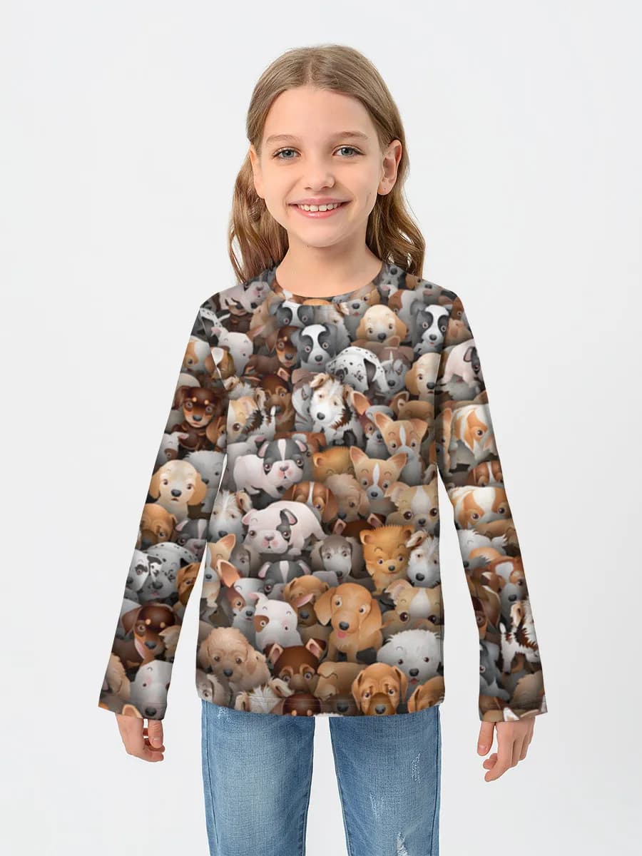 Children's cotton long sleeve shirt