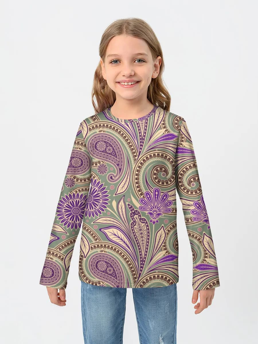 Children's cotton long sleeve shirt