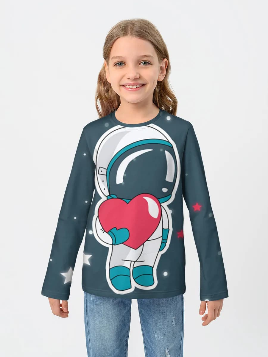 Children's cotton long sleeve shirt