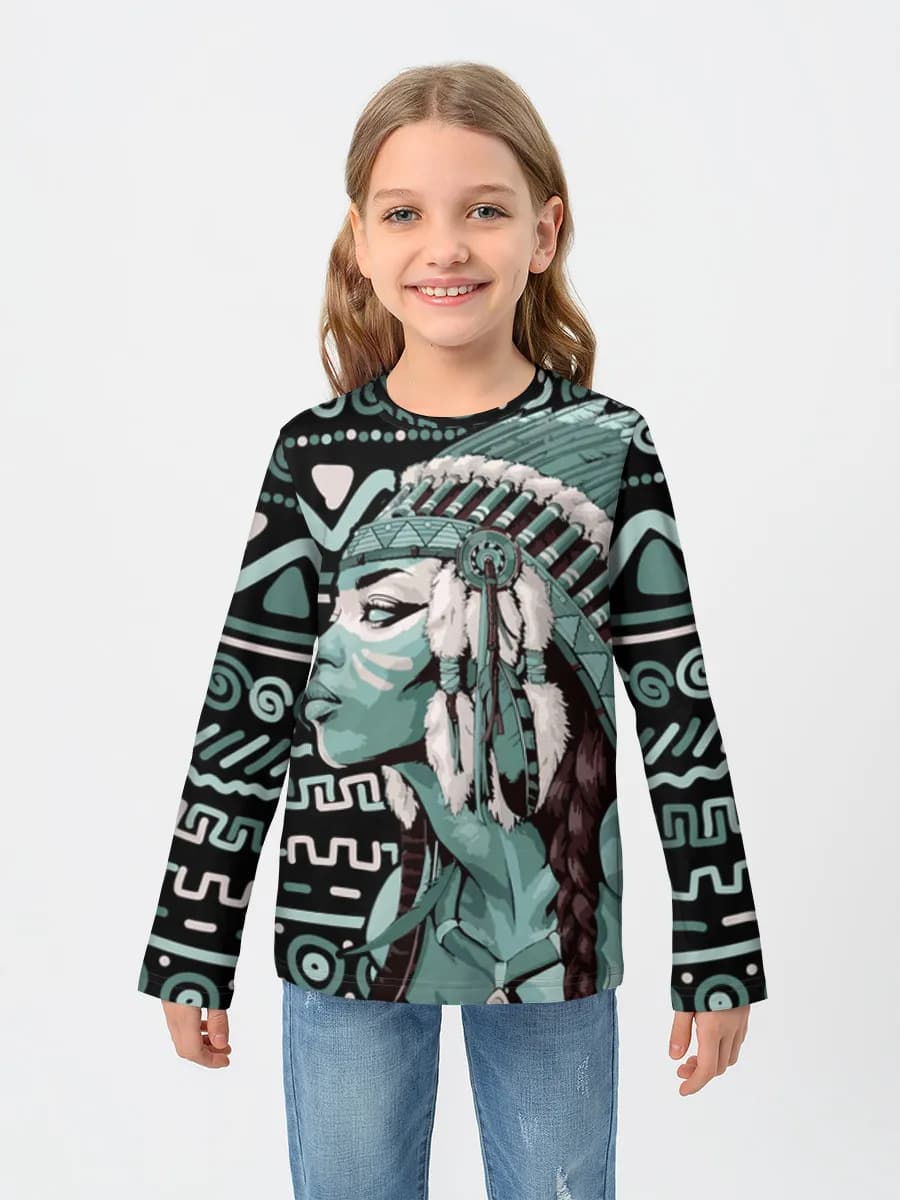 Children's cotton long sleeve shirt