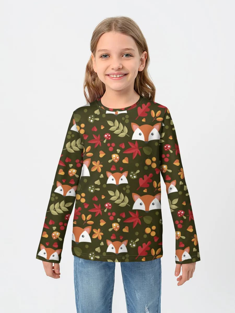 Children's cotton long sleeve shirt