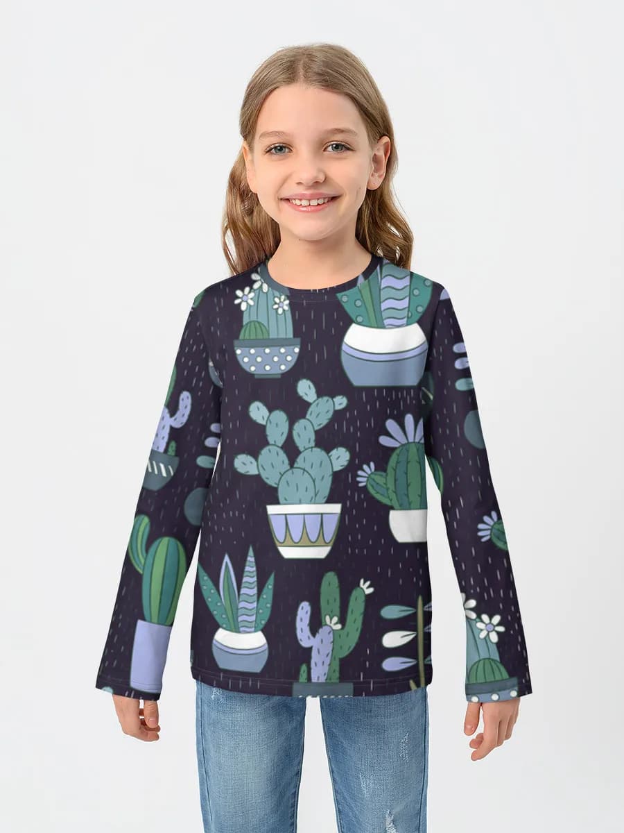 Children's cotton long sleeve shirt