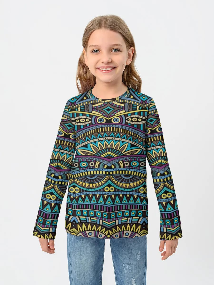 Children's cotton long sleeve shirt