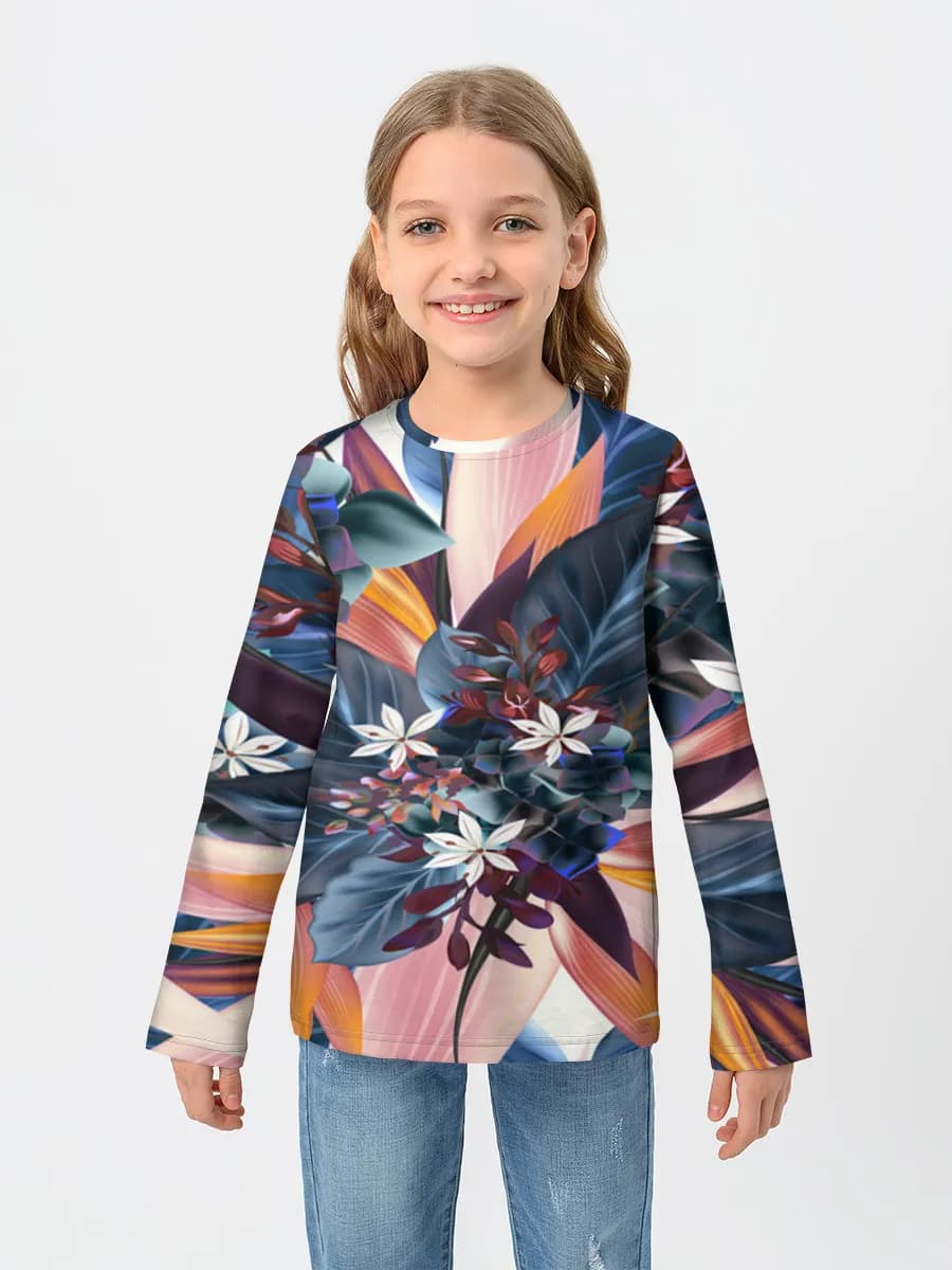 Children's cotton long sleeve shirt