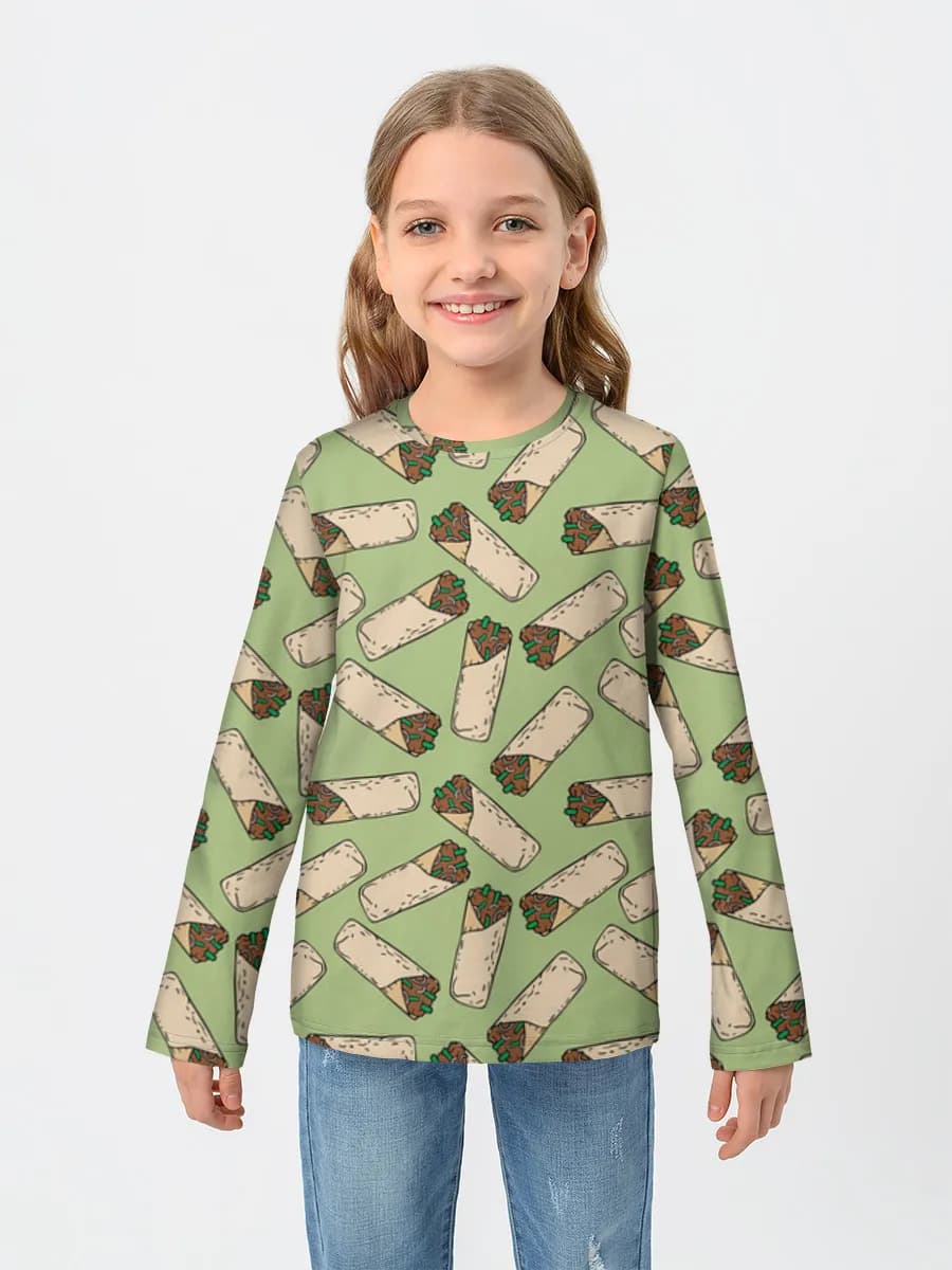 Children's cotton long sleeve shirt