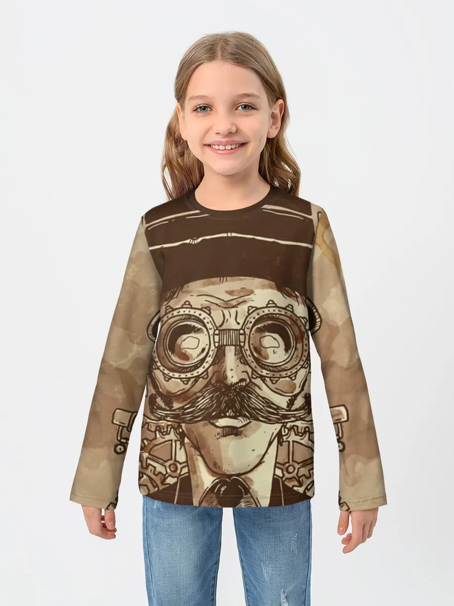 Children's cotton long sleeve shirt