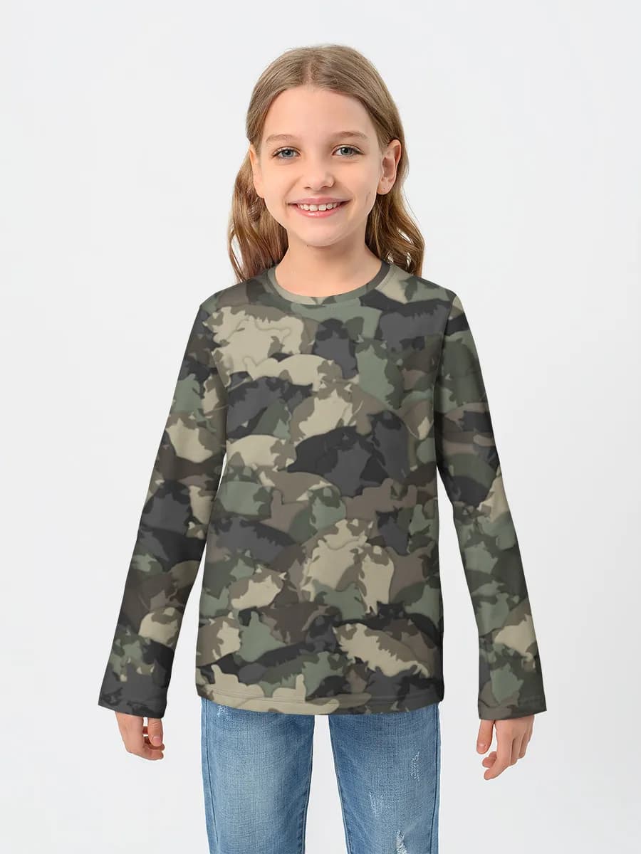 Children's cotton long sleeve shirt