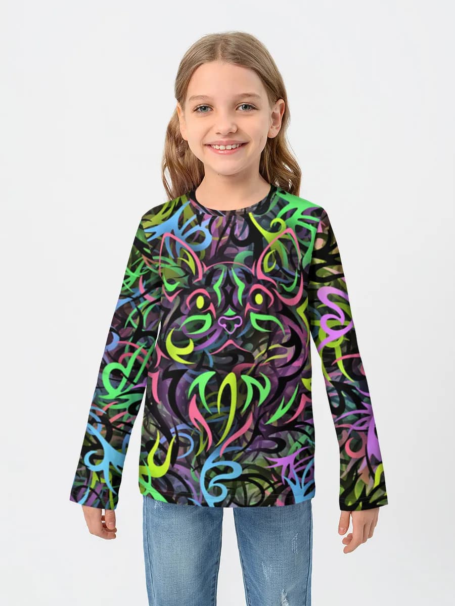 Children's cotton long sleeve shirt