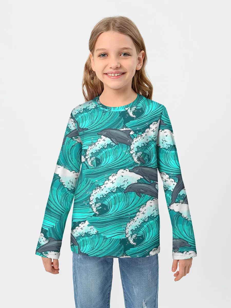 Children's cotton long sleeve shirt