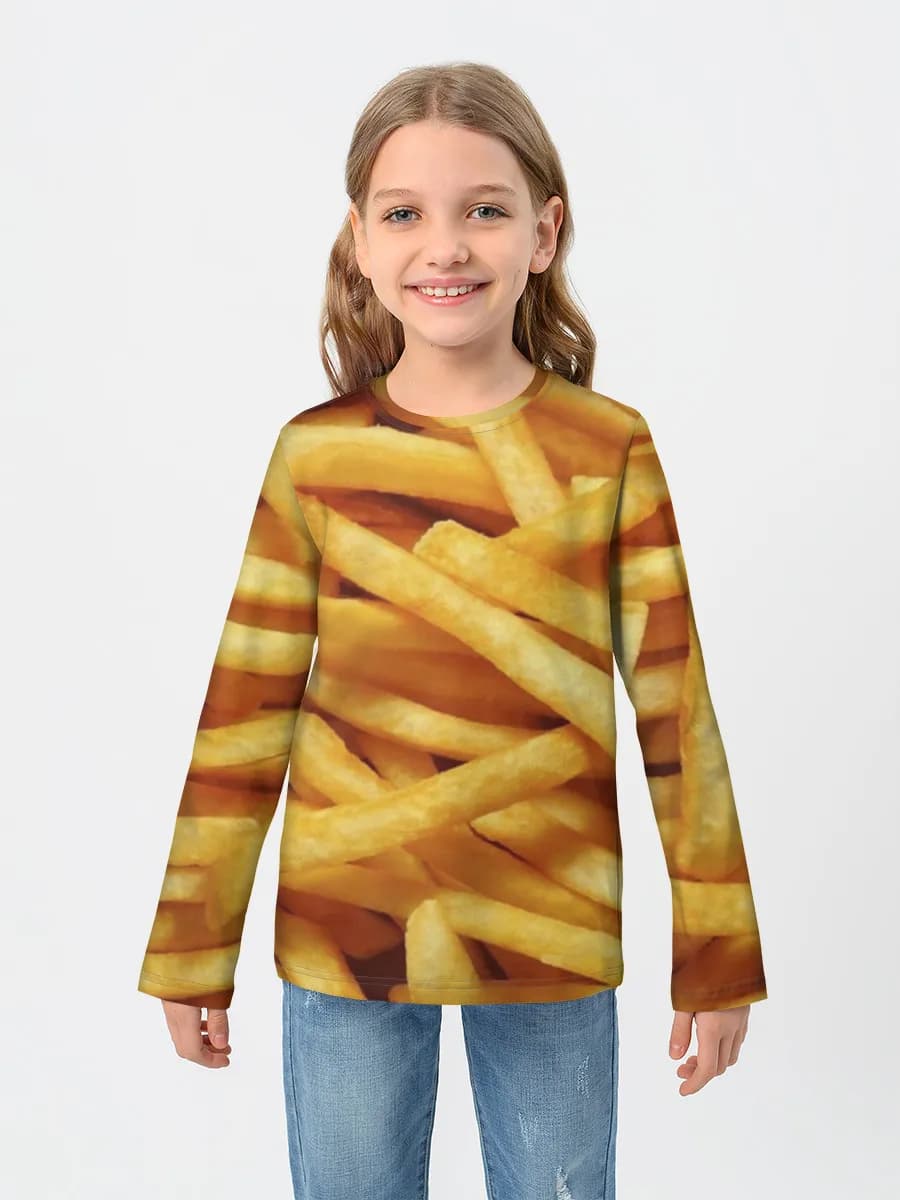 Children's cotton long sleeve shirt