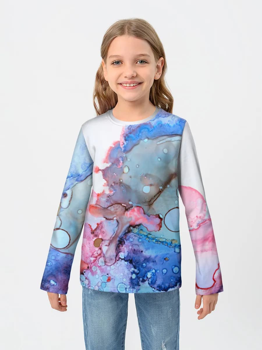 Children's cotton long sleeve shirt
