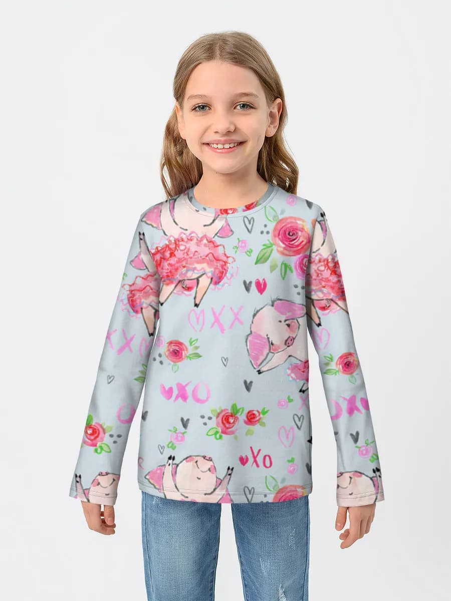 Children's cotton long sleeve shirt