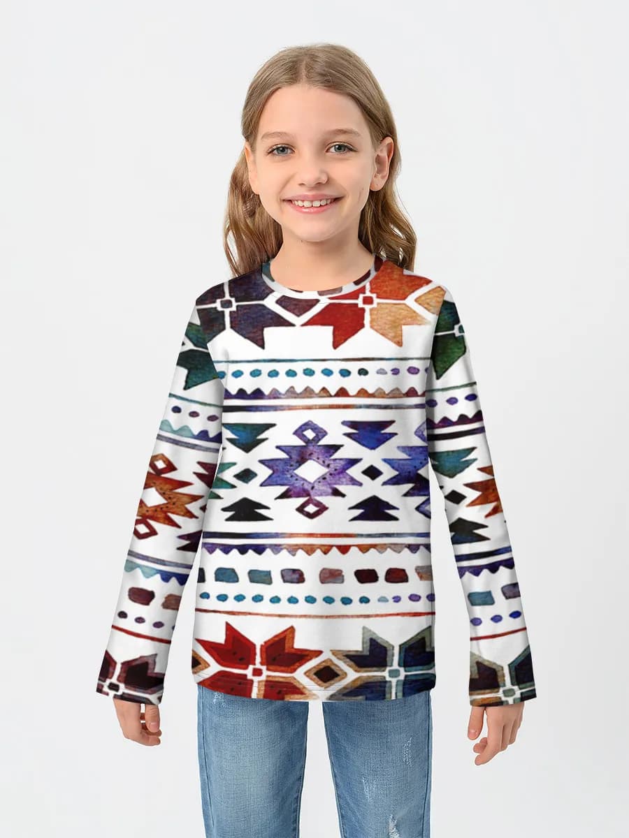 Children's cotton long sleeve shirt