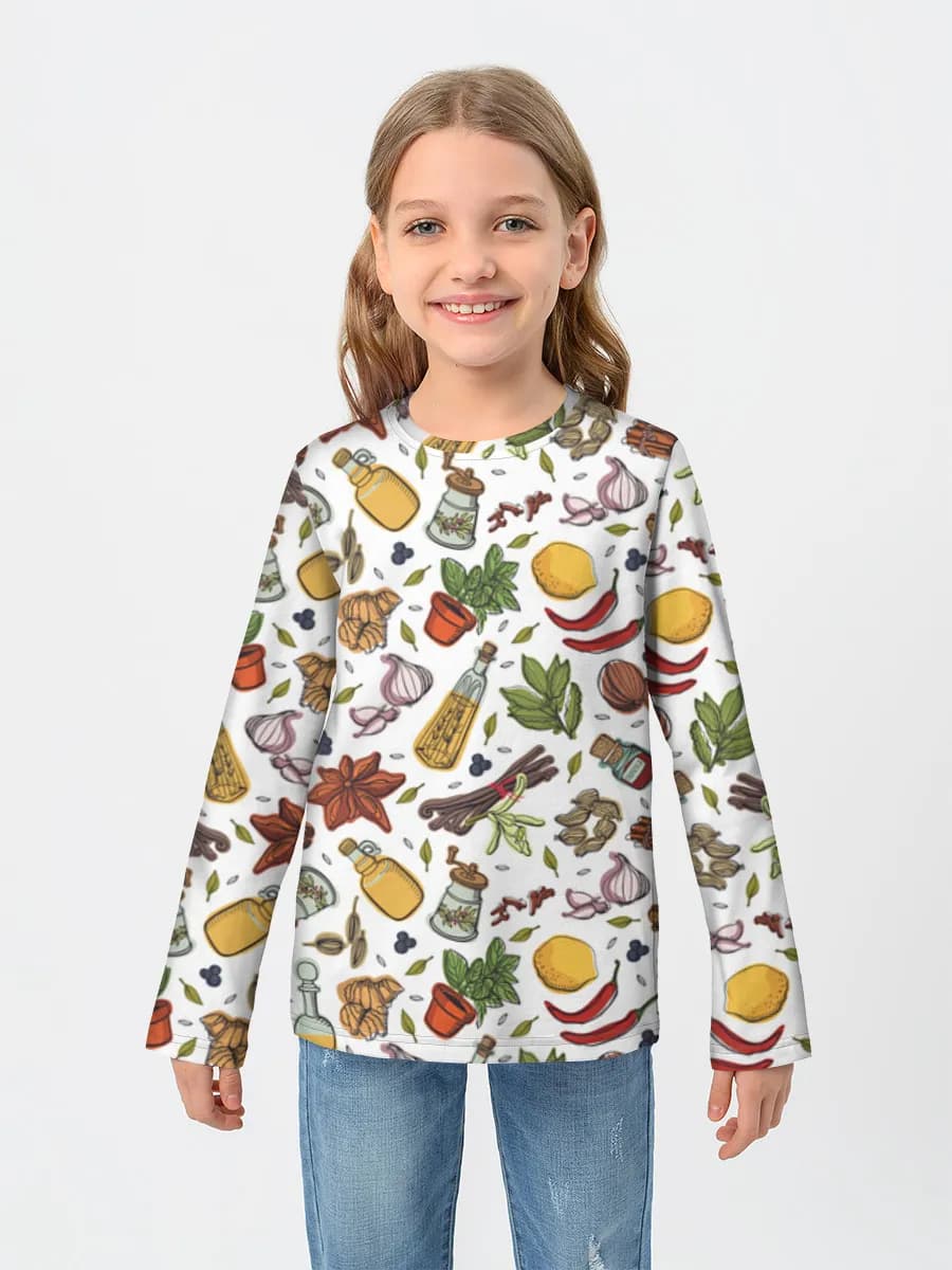 Children's cotton long sleeve shirt