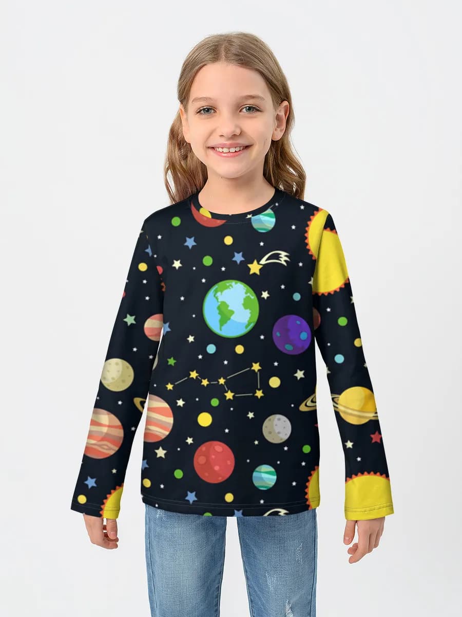 Children's cotton long sleeve shirt