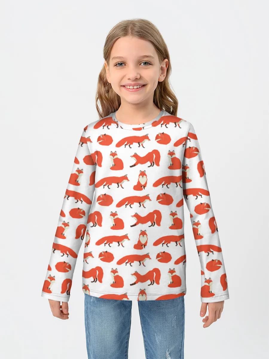 Children's cotton long sleeve shirt