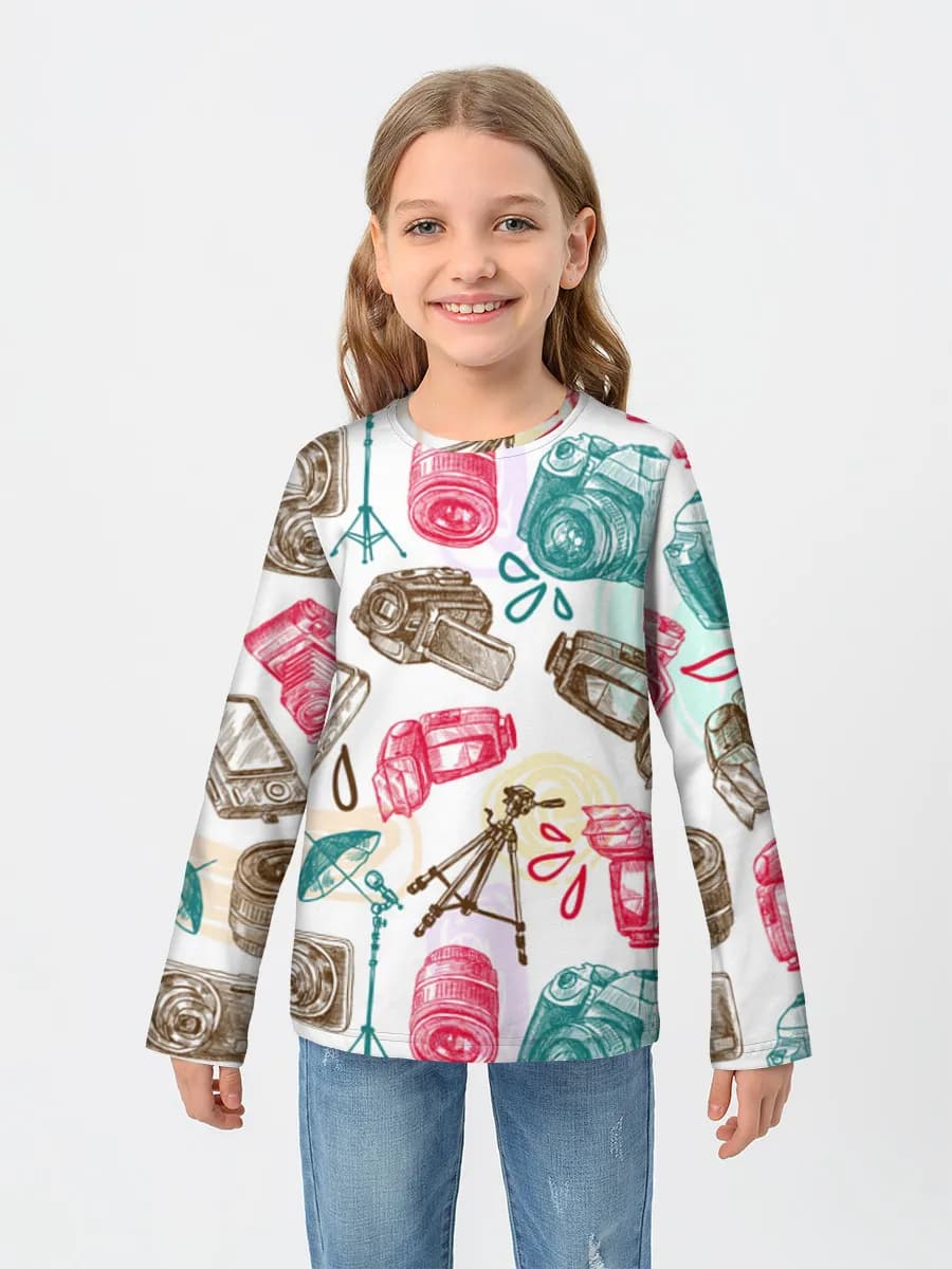 Children's cotton long sleeve shirt