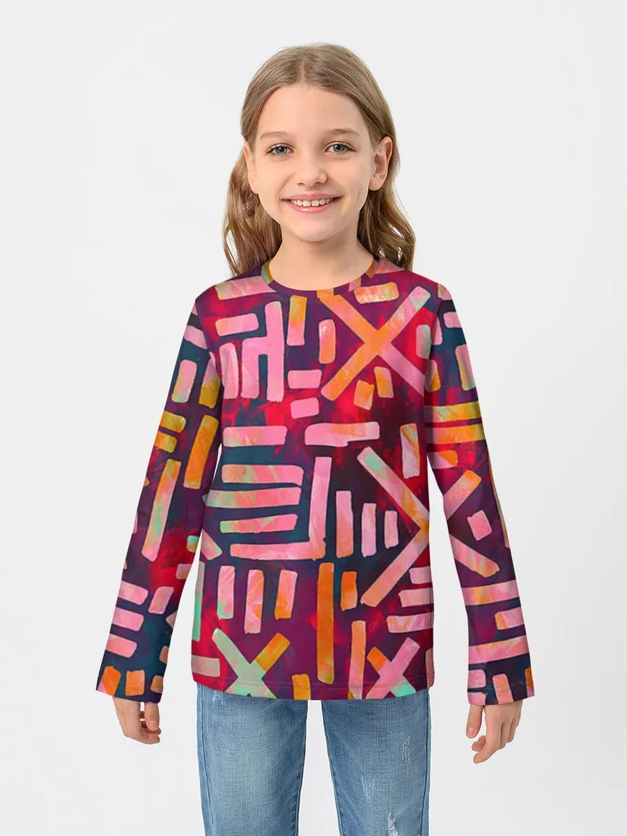 Children's cotton long sleeve shirt
