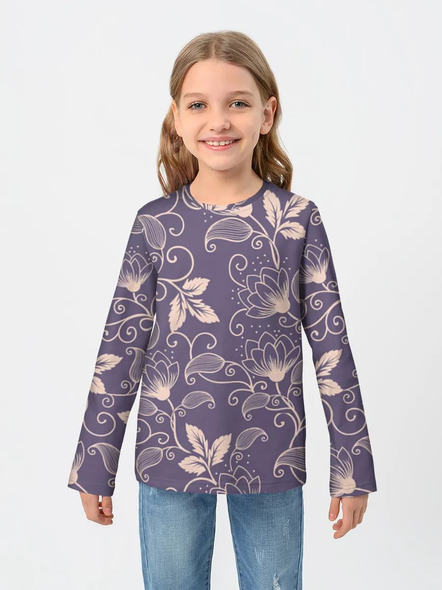 Children's cotton long sleeve shirt