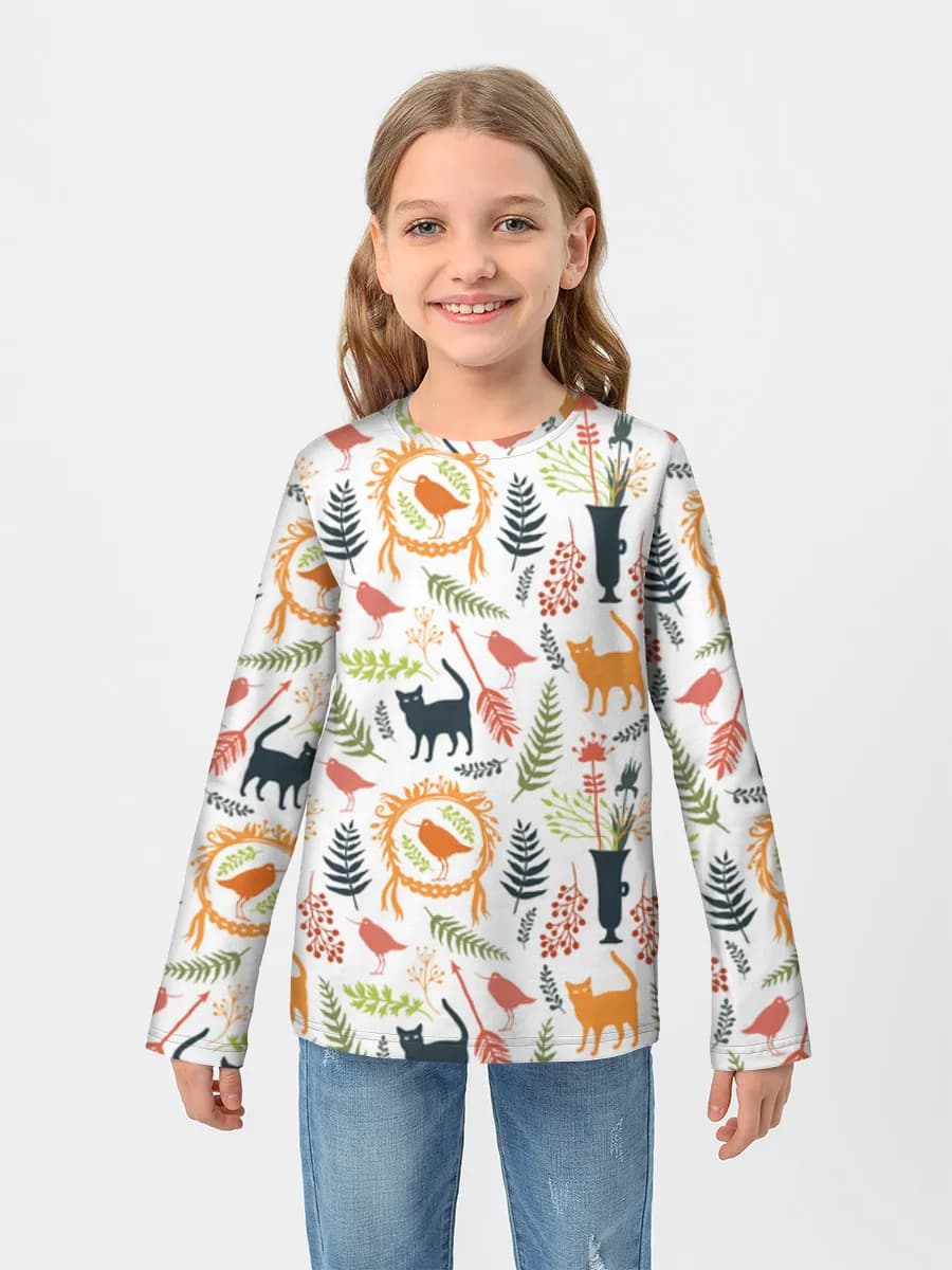 Children's cotton long sleeve shirt