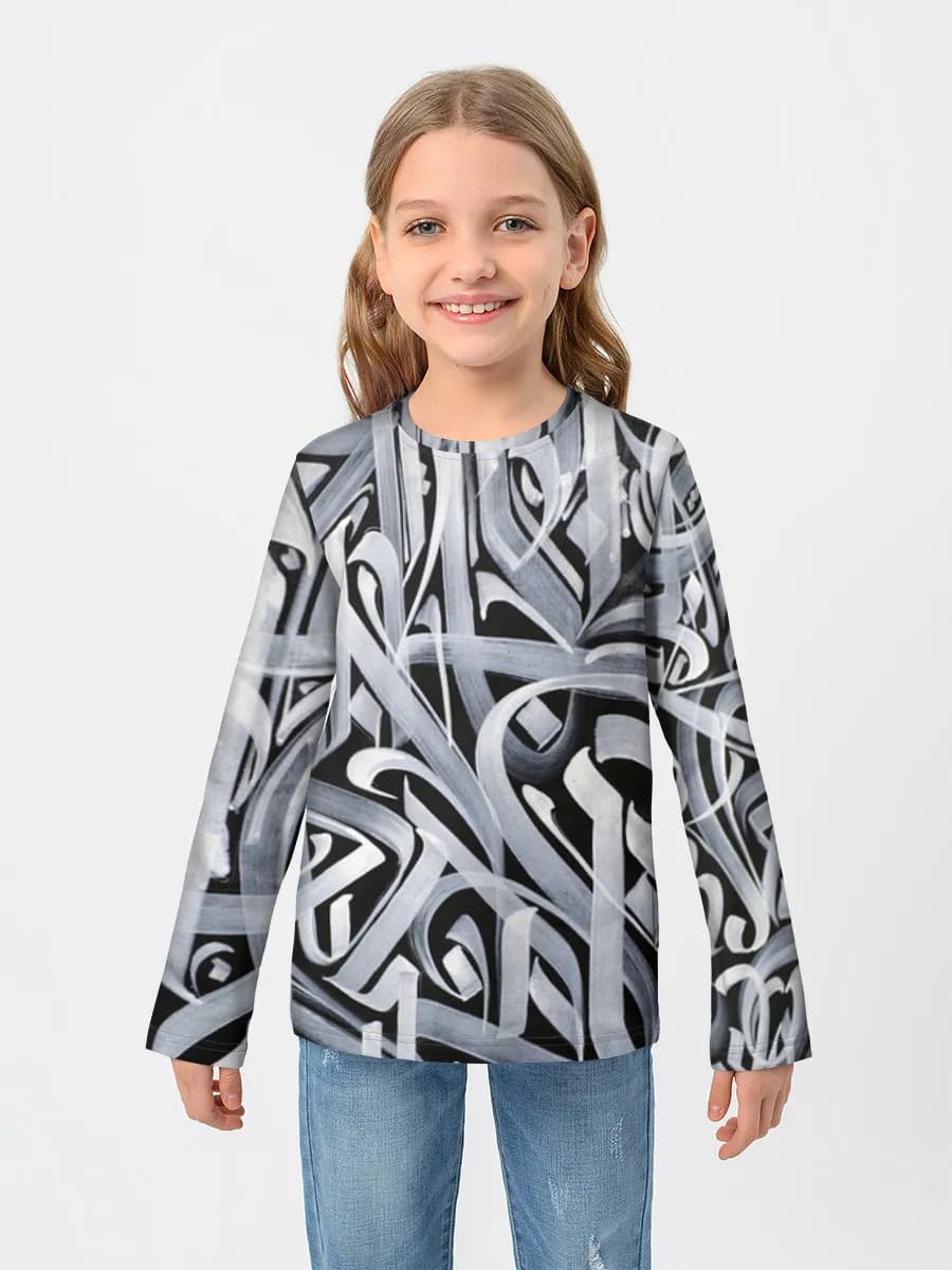 Children's cotton long sleeve shirt