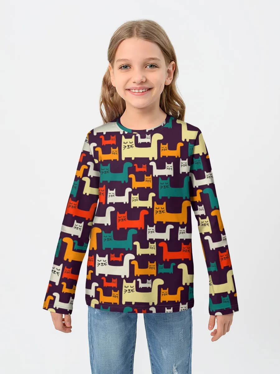 Children's cotton long sleeve shirt
