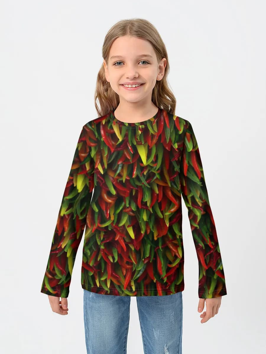 Children's cotton long sleeve shirt