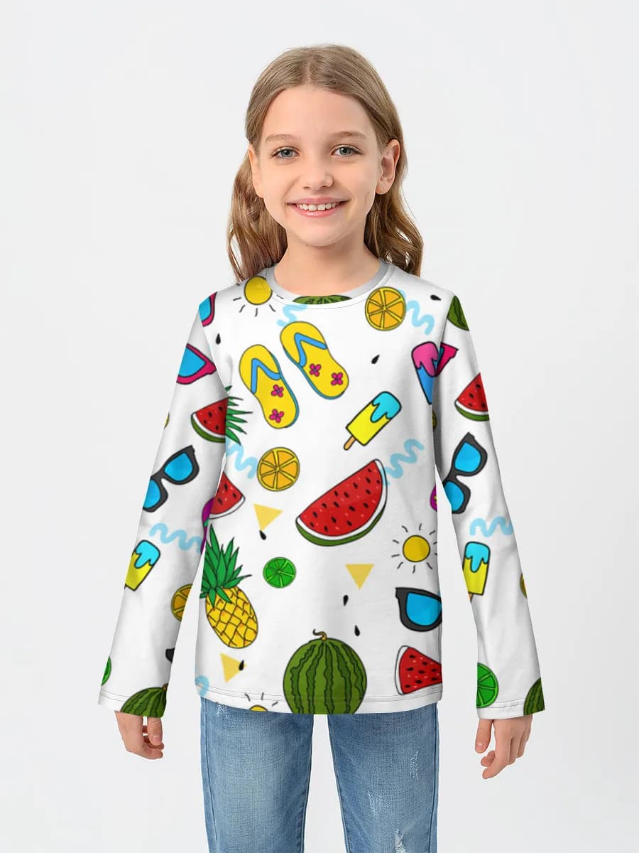 Children's cotton long sleeve shirt