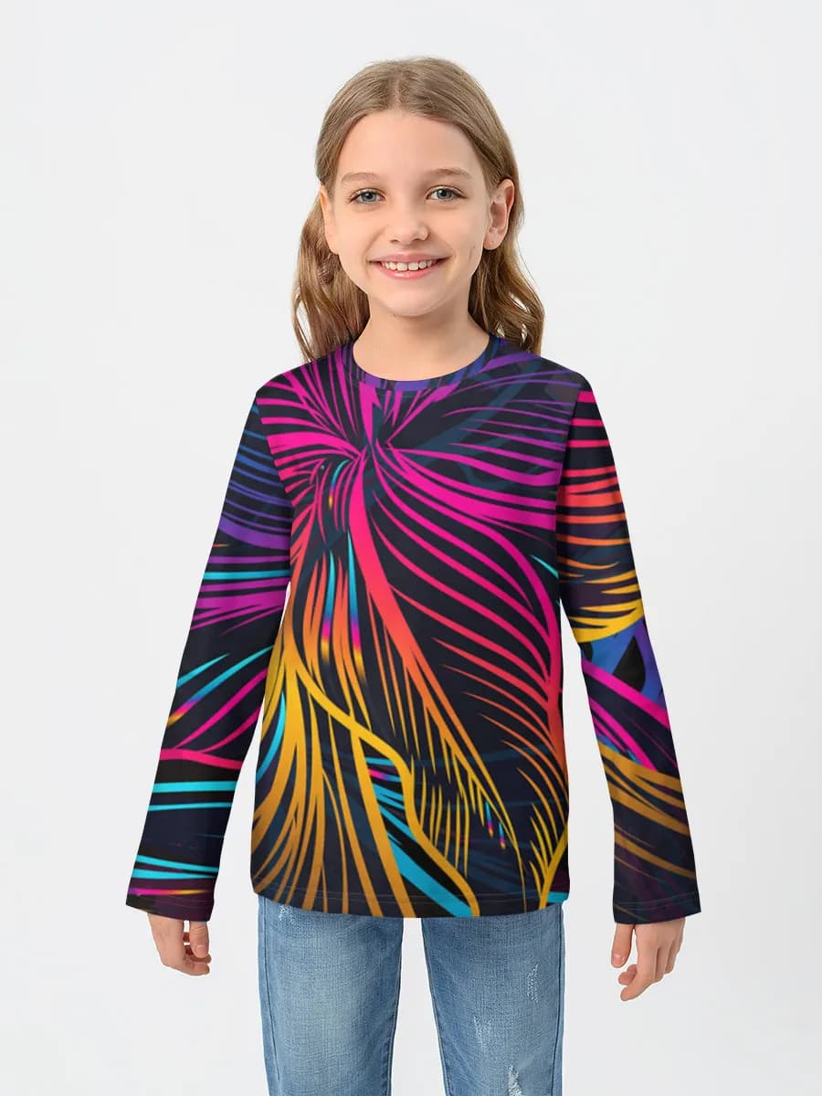 Children's cotton long sleeve shirt