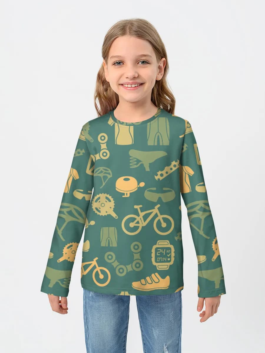Children's cotton long sleeve shirt