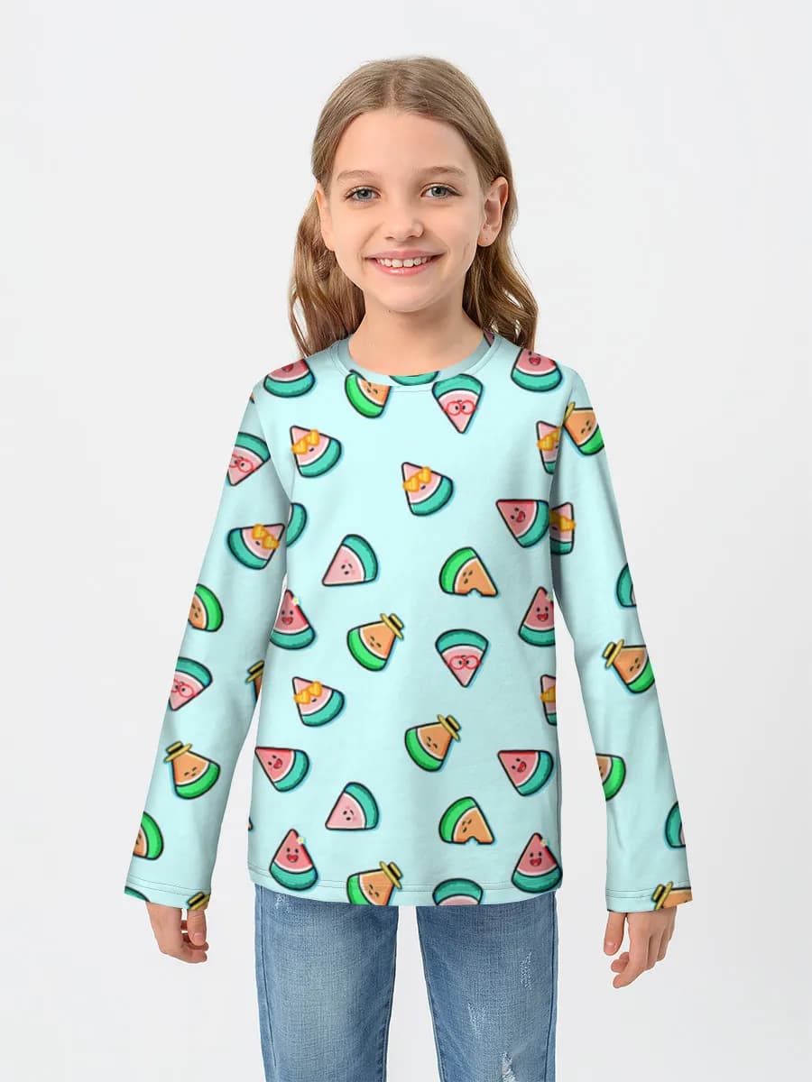 Children's cotton long sleeve shirt