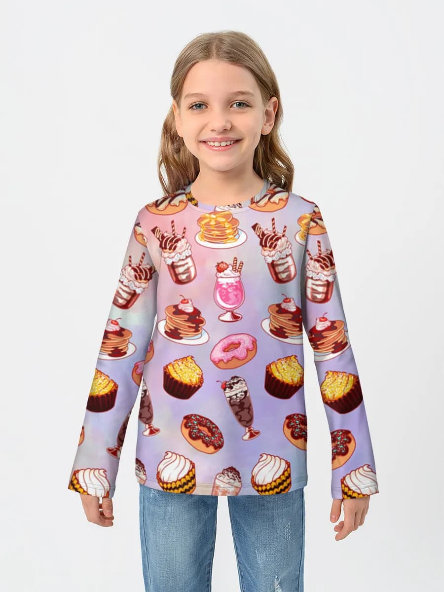 Children's cotton long sleeve shirt