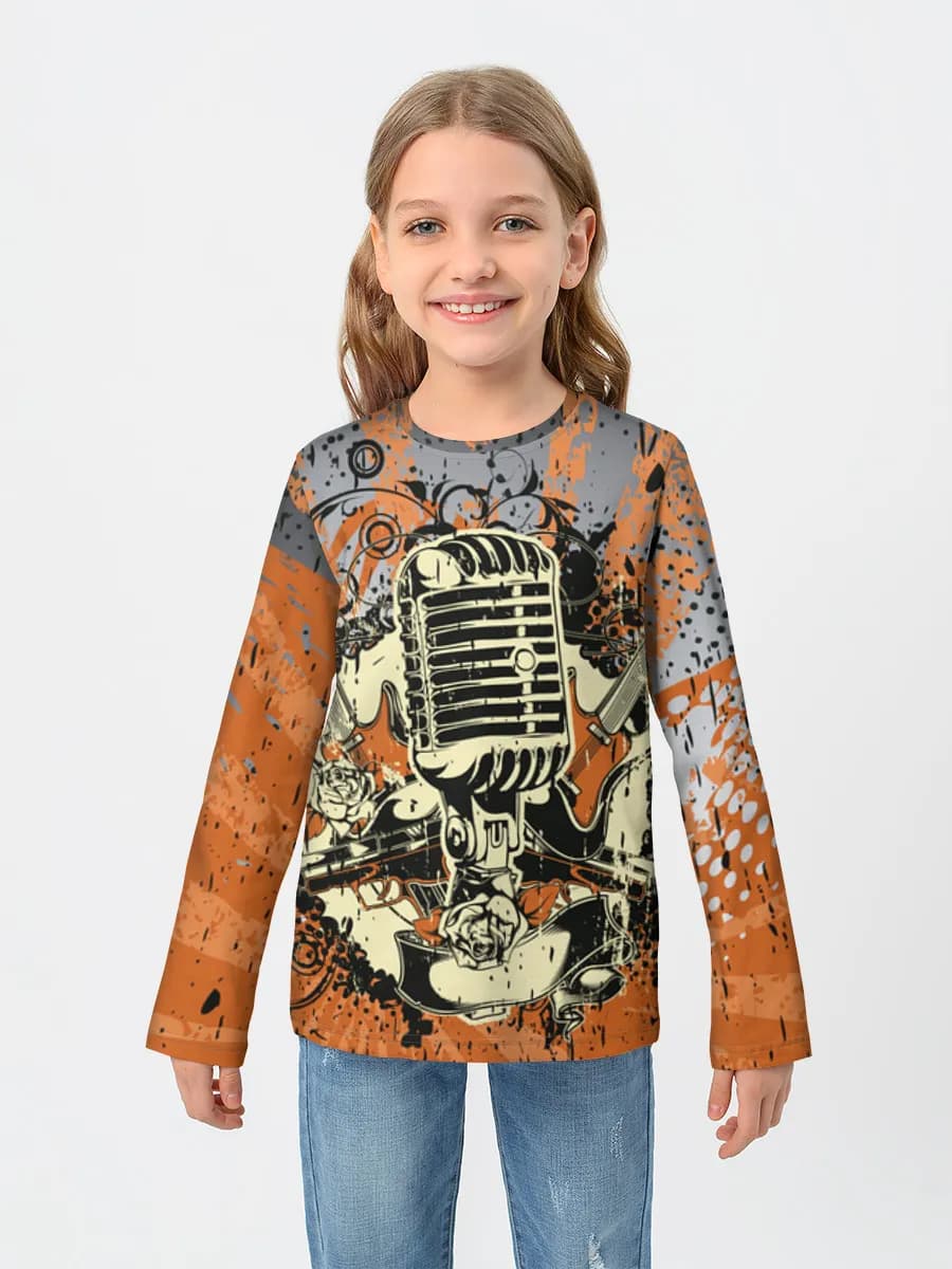 Children's cotton long sleeve shirt