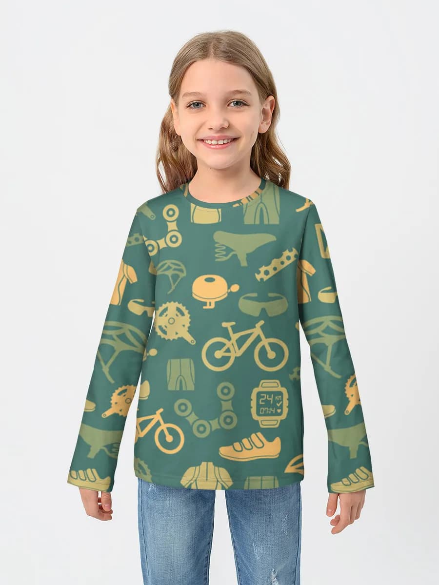 Children's cotton long sleeve shirt