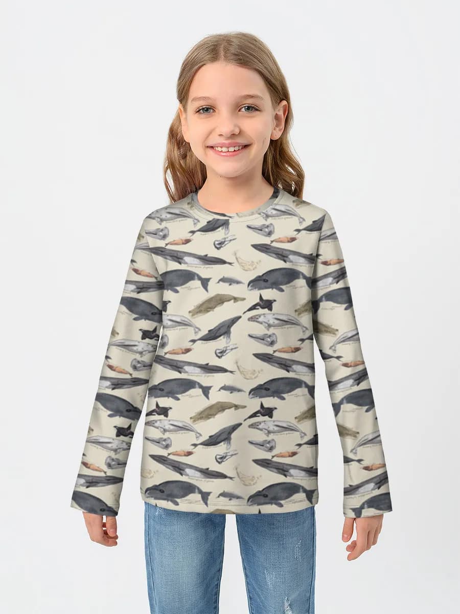 Children's cotton long sleeve shirt