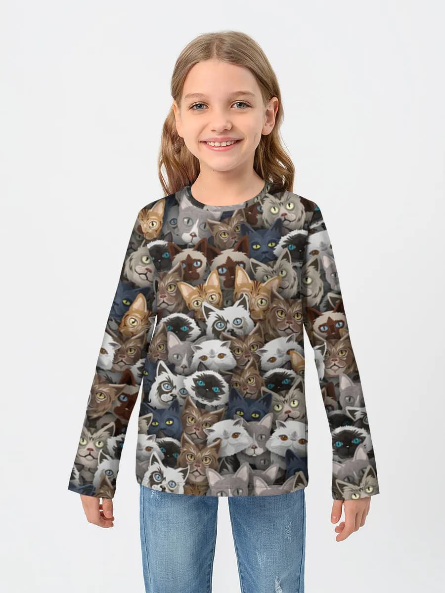 Children's cotton long sleeve shirt