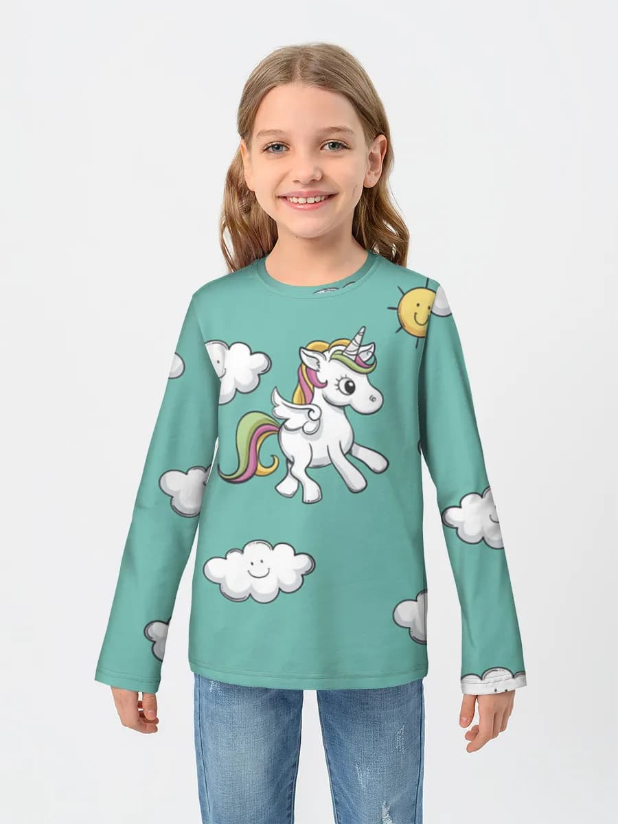 Children's cotton long sleeve shirt
