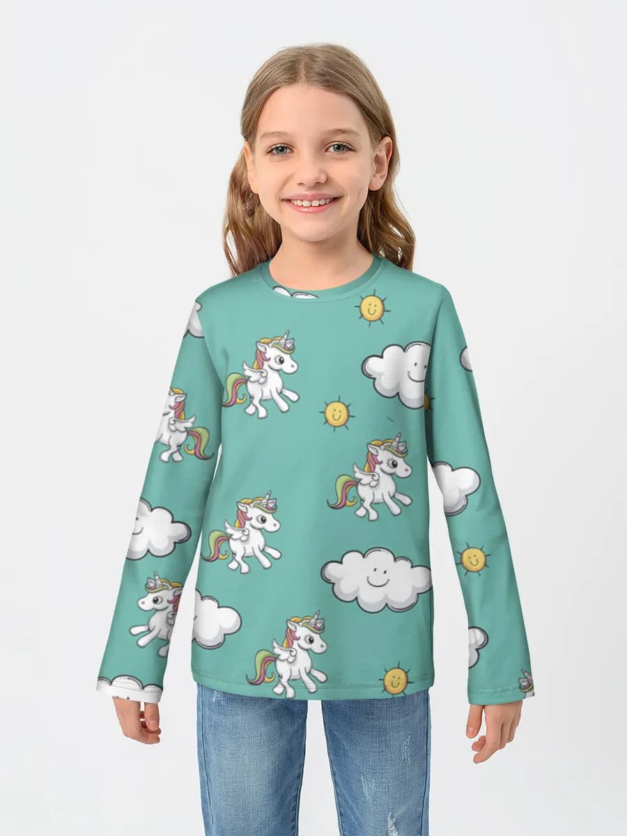 Children's cotton long sleeve shirt