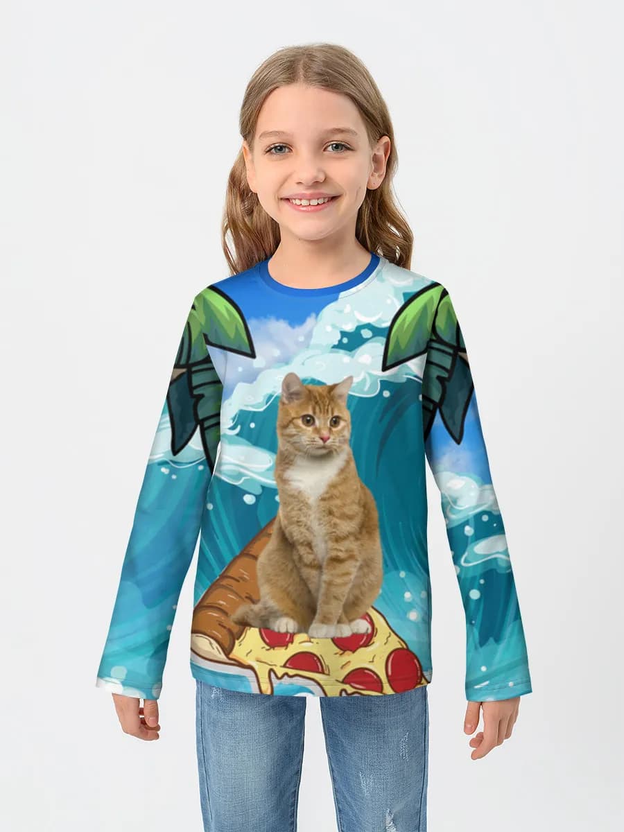 Pizza Surfing Cat