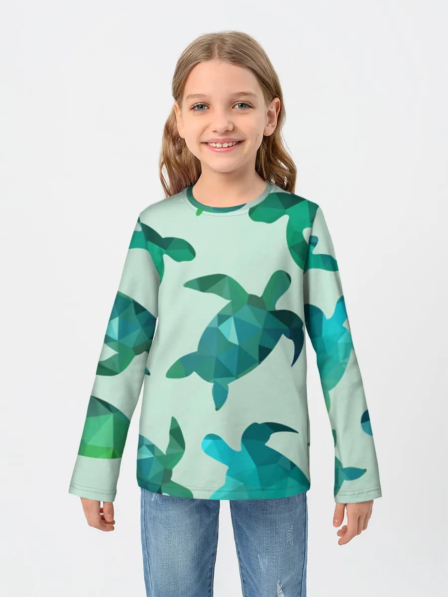 Children's cotton long sleeve shirt