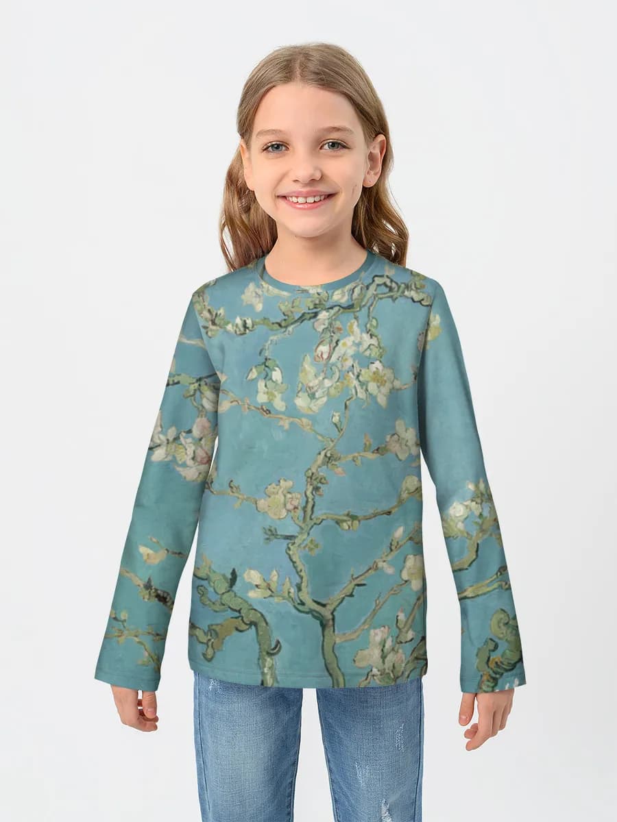 Children's cotton long sleeve shirt